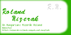 roland mizerak business card