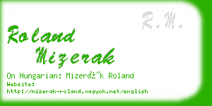 roland mizerak business card